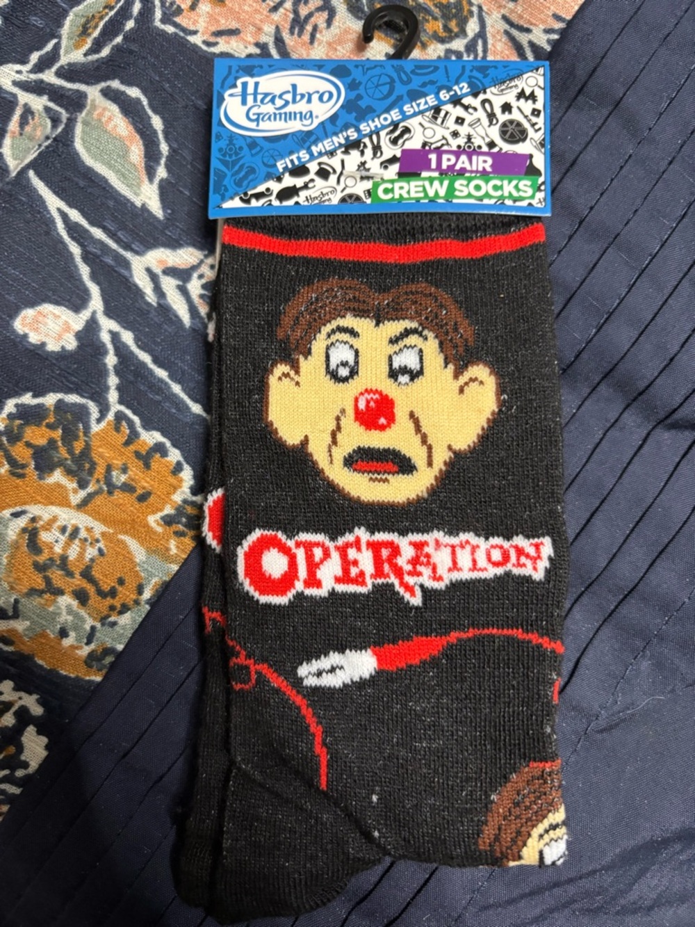 Operation Men's Crew Socks - Black/Red